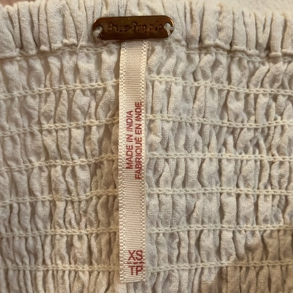 Strapless White Cotton Free People Jump Suit - Picture 3 of 3